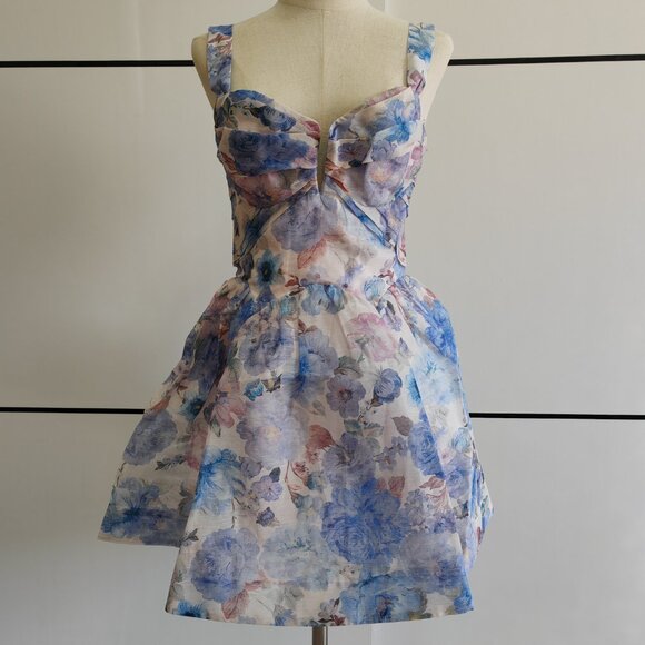 Zimmerman Rebellious style pleated mini floral dress - Picture 2 of 11